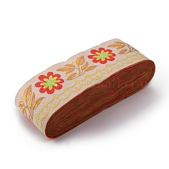 Rubans de polyester à broder&nbsp;X-SRIB-WH0006-85B