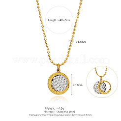 Colliers à chaîne à billes en acier inoxydable 304 bicolore texturé&nbsp;WG0A234-01