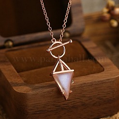 925 кулон в виде ромба из стерлингового серебра с натуральным лунным камнем для женщин&nbsp;FS-WGC4423-02