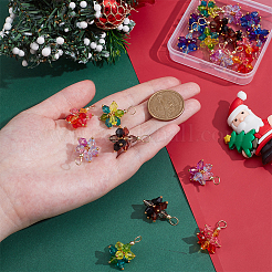 20шт 5 стиля цветочные акриловые подвески&nbsp;PALLOY-PH01852