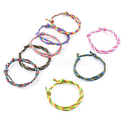 32 Stück 8 Stile Polyester & Spandex Kordel geflochtene Perlenarmbänder&nbsp;BJEW-TAC0066
