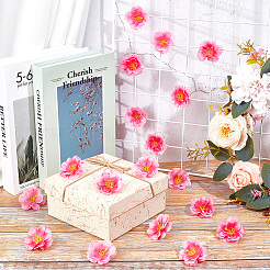 150шт тканевый искусственный персиковый цветок AJEW-BBC0002-33