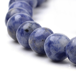 Brins de perles de jaspe bleu brésil naturel&nbsp;G-S259-36-12mm
