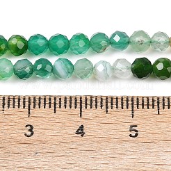 Натуральный зеленый бисер пряди оникс Агат G-L633-A01-4mm