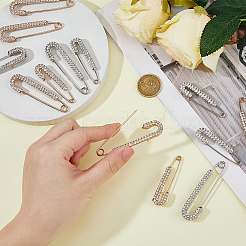 16 шт. брошь в виде английской булавки из сплава в двух стилях&nbsp;AJEW-HS0001-23