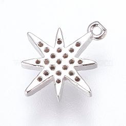 Латунные микро проложить кубического циркония подвески&nbsp;ZIRC-G116-09P