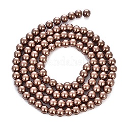 Выпечка окрашены перламутровый стекла жемчужные нити круглый шарик&nbsp;LS-HY-Q330-8mm-30