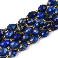 Нитки бусины из натурального ляписа-лазури G-N342-53-8x6-10