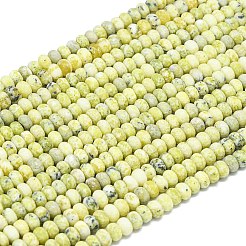 Бусы из натуральной желтой бирюзы (яшмы)&nbsp;G-P575-A33-6x4mm