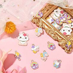 60шт 6 стиля подвески из сплава с эмалью&nbsp;ENAM-CJ0004-90