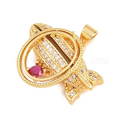 Colgante micropavé cubic zirconia de latón&nbsp;CU-CBAB3AD-06G-02