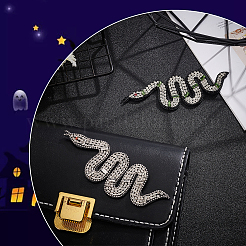 2 шт. 2-х цветные аппликации в форме змеи&nbsp;DIY-WR0002-52