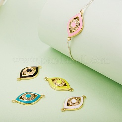 5шт 5 цвета латунные микро проложить прозрачные кубические циркониевые звенья&nbsp;KK-SZ0001-75