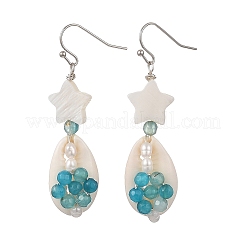 Ohrhänger aus natürlichem Achat&nbsp;EJEW-JE07199