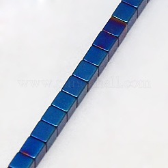 Electroplate non magnetici ematite sintetico fili di perline&nbsp;G-J170B-3x3mm-02