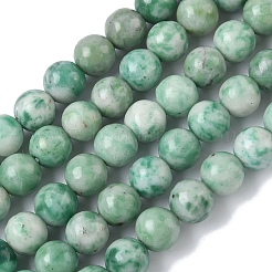 Натуральные зеленые пятна яшмовых нитей&nbsp;G-L651-A01-8mm