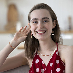 50 шт. 5-х цветные стеклянные граненые овальные соединительные звенья&nbsp;GLAA-GA0002-09B