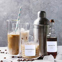 7 лист ПВХ клейкие наклейки с кофейным сиропом STIC-WH0003-010