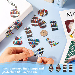 Набор для самостоятельного изготовления акриловых сережек-подвесок в виде книжной полки&nbsp;DIY-TA0009-66