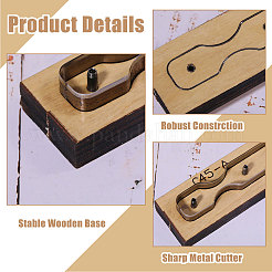 Moule de découpe en cuir en bois et en acier au carbone&nbsp;DIY-WH0622-221A