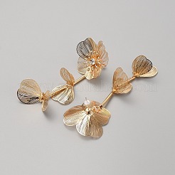 Ohrhänger aus Legierung mit Blume und Schmetterling&nbsp;EJEW-WH0016-16G