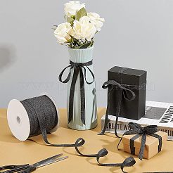 綿ツイルテープリボン  ヘリンボーンリボン  裁縫用  濃いグレー  3/8インチ（10mm）x0.84mm  約80ヤード/ロール（73.15メートル/ロール）&nbsp;OCOR-WH0058-35J