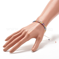 Braccialetto di perline intrecciate di vetro&nbsp;BJEW-JB07742