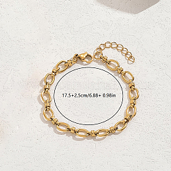 Минималистичные браслеты-цепочки из нержавеющей стали с овальными звеньями для женщин VK7404