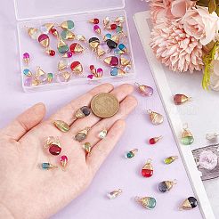 60шт 2 стиля прозрачные стеклянные подвески FIND-AR0005-07