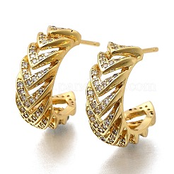 Серьги-гвоздики из циркония EJEW-P322-08G