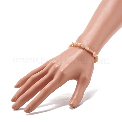 Bracciale elasticizzato con perline di pietra naturale naturale per bambini&nbsp;BJEW-JB07031-09