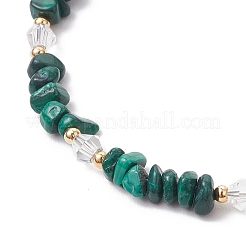 Armbänder aus natürlichen Malachit-Chip-Perlen für Frauen&nbsp;X-BJEW-JB11742-10