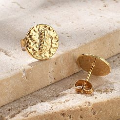 Серьги-гвоздики из нержавеющей стали 304&nbsp;EJEW-F354-06G-02