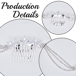 Сплавочная гребенка со стразами для волос &nbsp;MRMJ-WH2007-031P