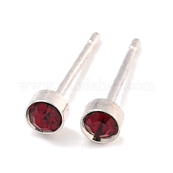 Ohrstecker mit Gestellplattierung aus Messing mit Mikropavé und Zirkonia&nbsp;EJEW-C102-37P