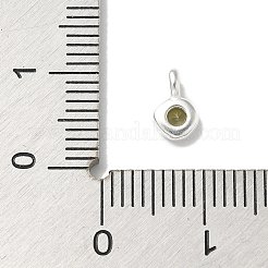 925 плоская круглая подвеска из стерлингового серебра с кубическим цирконием STER-R002-02S-10