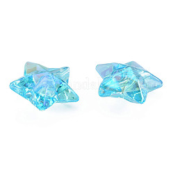 Galvanica perline acriliche iridescenti arcobaleno&nbsp;TACR-T025-001B