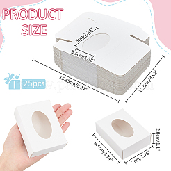 Прямоугольные складные коробки для хранения бумаги&nbsp;CON-WH0106-01B-01