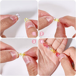 560 шт. 7 цвета прозрачные акриловые соединительные кольца MACR-CA0001-42