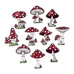 20 шт. подвеска в виде гриба из дерева с УФ-печатью на одной стороне&nbsp;WOOD-N020-12