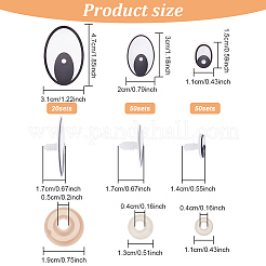 150 комплект 3-х видов пластиковых безопасных глаз DIY-GO0001-09