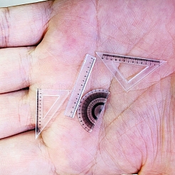 Мини-пластиковая линейка и транспортир MIMO-PW0003-149