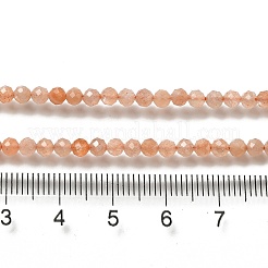 Natürliche Pfirsichmondstein Perlen Stränge&nbsp;X-G-J400-E16-02-3MM-01