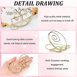 Вихрь с держателем карточек из железа в форме двойного сердца AJEW-WH0248-119