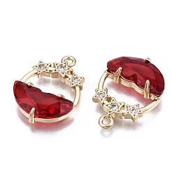 Граненые прозрачные стеклянные подвески GLAA-T020-18F