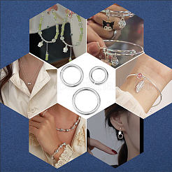 60 шт. 3 стиля 925 открытых соединительных кольца из стерлингового серебра STER-BBC0006-20