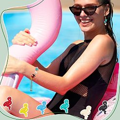 48шт 6 цвета окрашенные распылением бусины из сплава&nbsp;FIND-PH0021-53