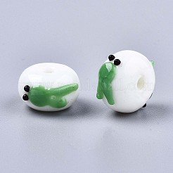 Ручной работы ухабистым Шарики Lampwork&nbsp;LS-LAMP-S194-004C