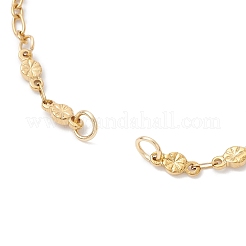 Изготовление браслета-цепочки из нержавеющей стали 304 в форме листа AJEW-JB01433