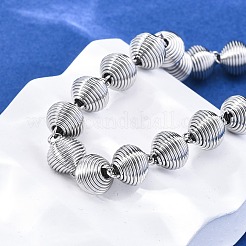 Браслеты из нержавеющей стали 304 с цепочкой для женщин и мужчин BJEW-R018-13P